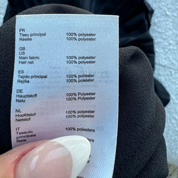 Maje Remia Pleated Overlay Black Mini Dress Size 3 Large - Picture 11 of 13